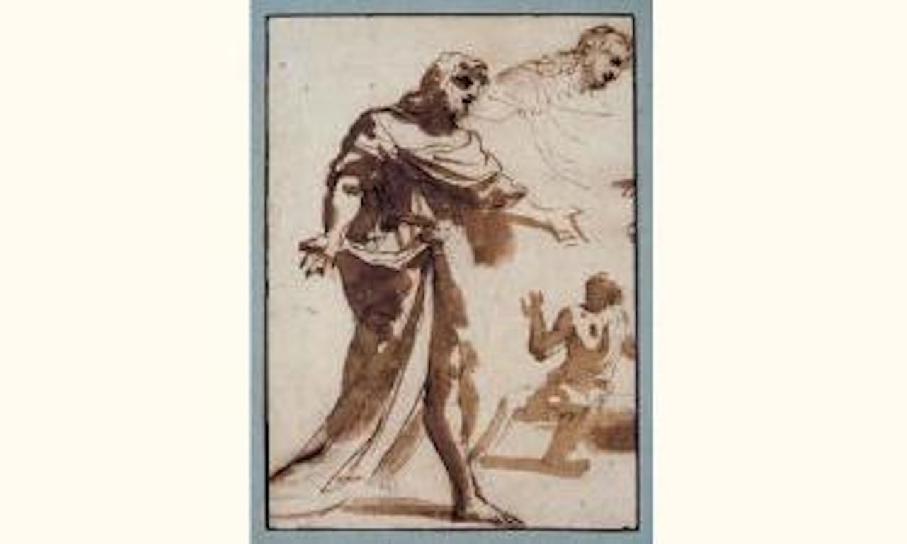 Etude d'homme drape by Pier Francesco Mola