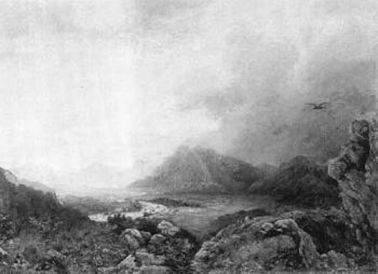 Rocky landscape by Alexandre Calame
