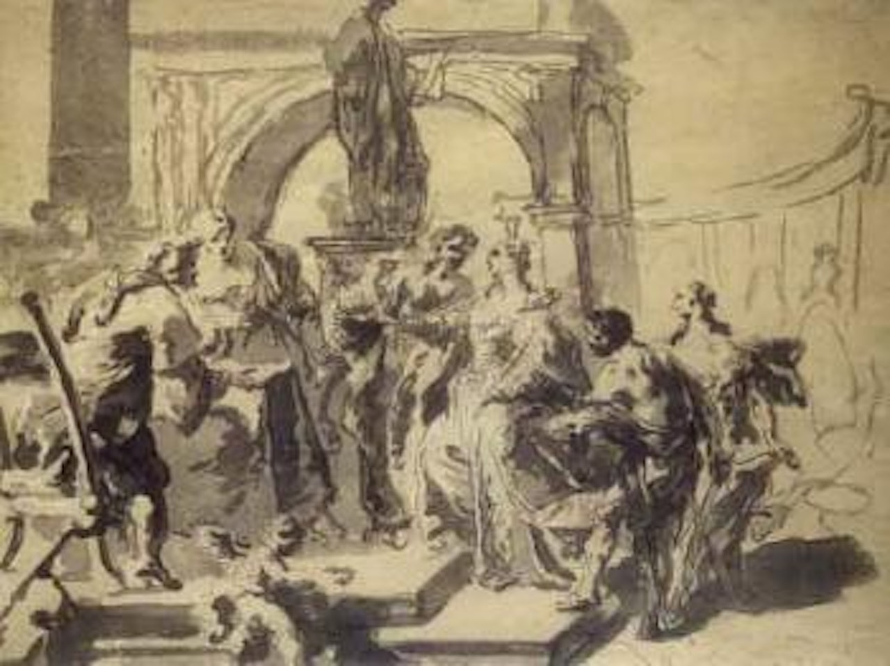 Scene de mariage by Giovanni Antonio Pellegrini