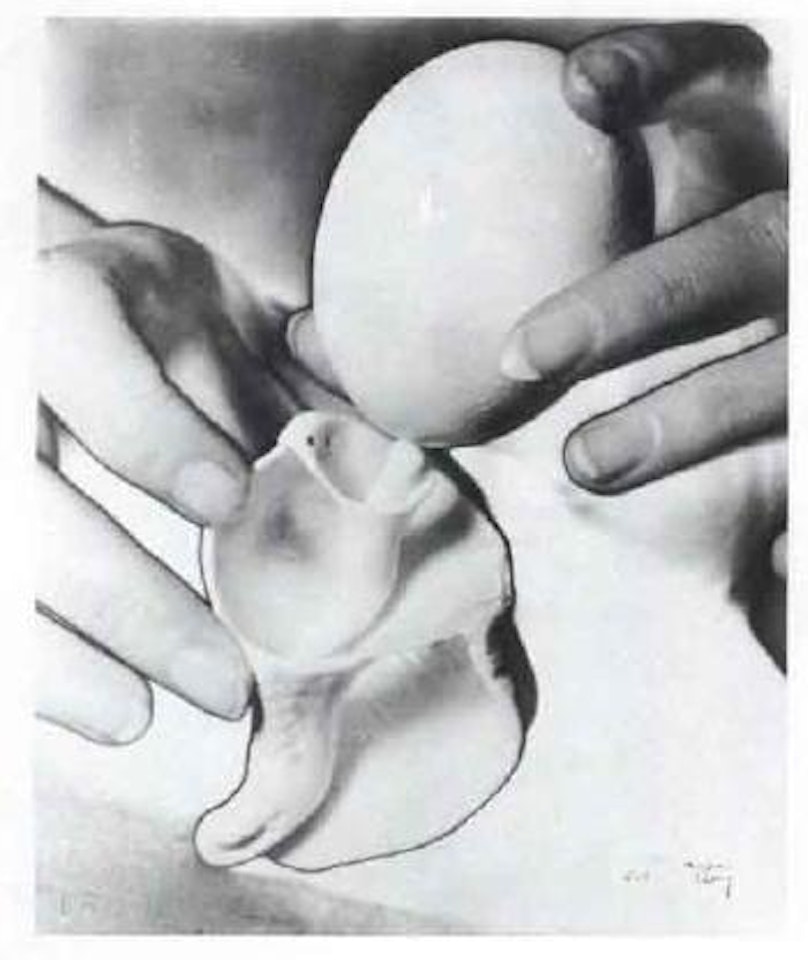 Hand with shell by Man Ray