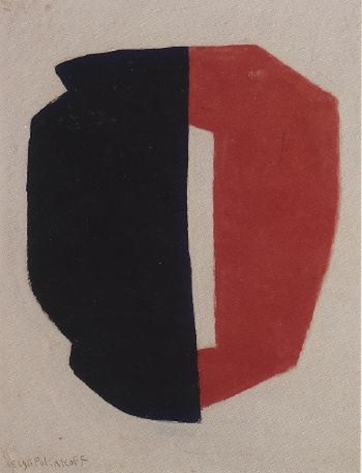 Forme rouge noir et blanc by Serge Poliakoff