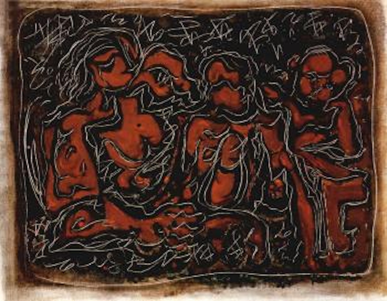 Trois figures dans un tunnel by André Masson