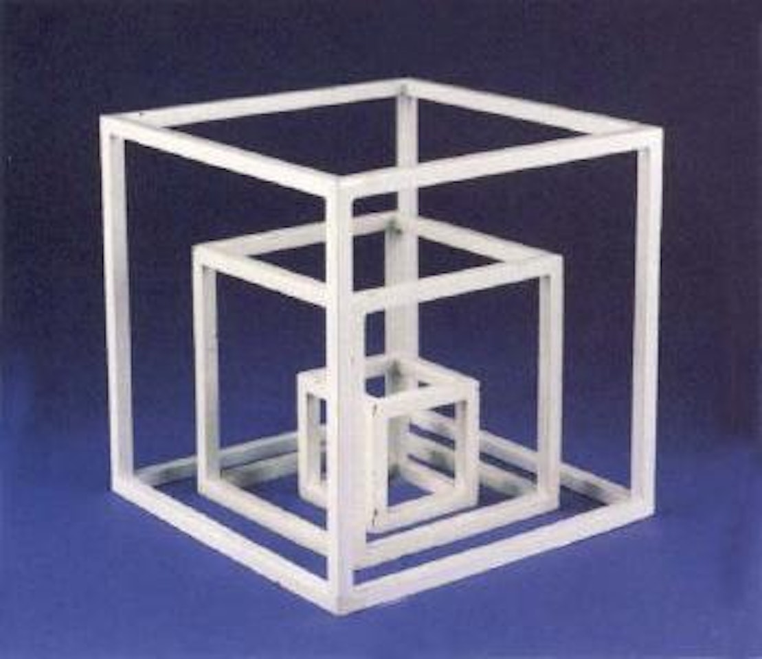 Three cubes by Sol LeWitt