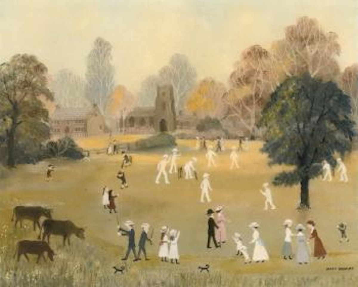 Cricket match by Helen Bradley