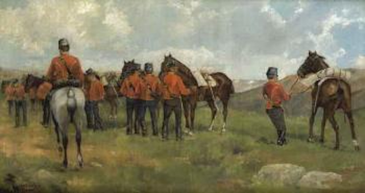 Military parade by Jose Cusachs Y Cusachs