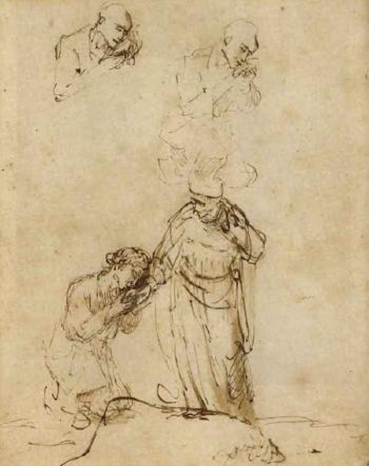 Jonathan helping David by Attributed to Rembrandt Harmensz van Rijn