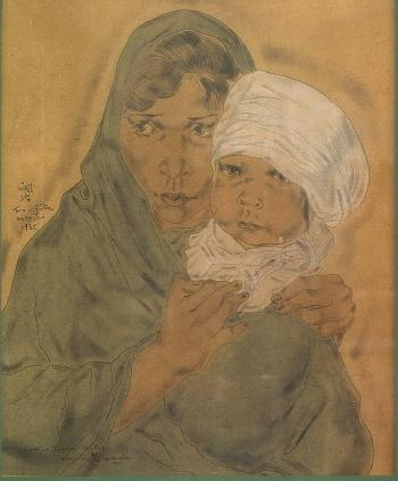 Mother and child by Leonard Tsuguharu Foujita