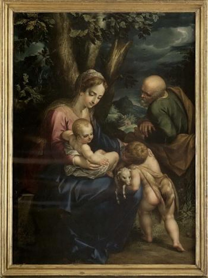 Holy Family with Saint John by Hendrick de Clerck