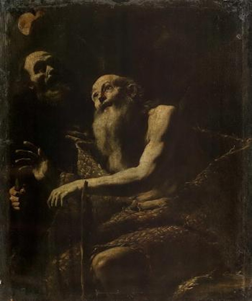 Saint Anthony visiting Saint Paul the hermit by Mattia Preti