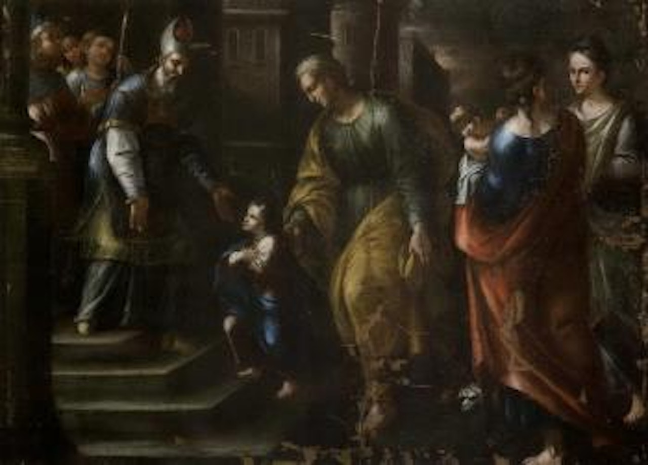 Presentation of the Virgin at Temple by Neapolitan School