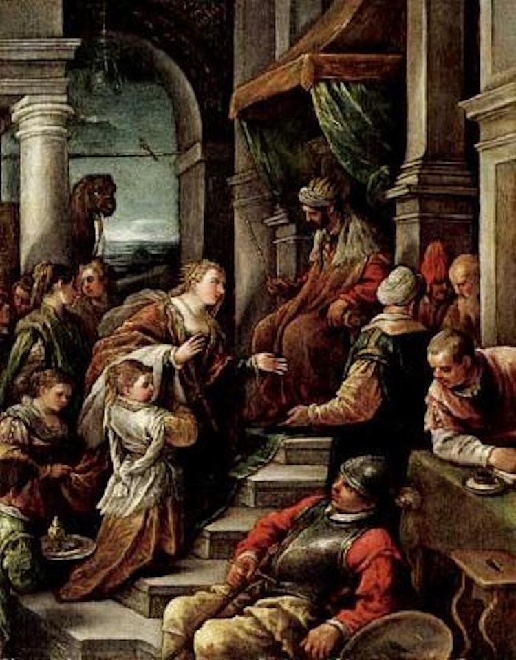 Queen of Sheba before King Solomon by Leandro Bassano