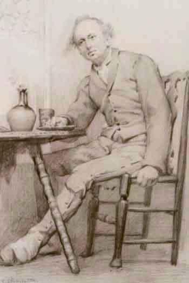 Gentleman seated at the table by Charles Spencelayh