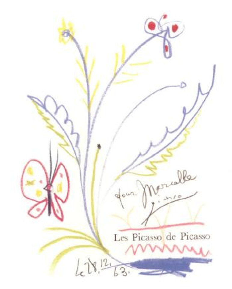 Fleurs et papillons by Pablo Picasso