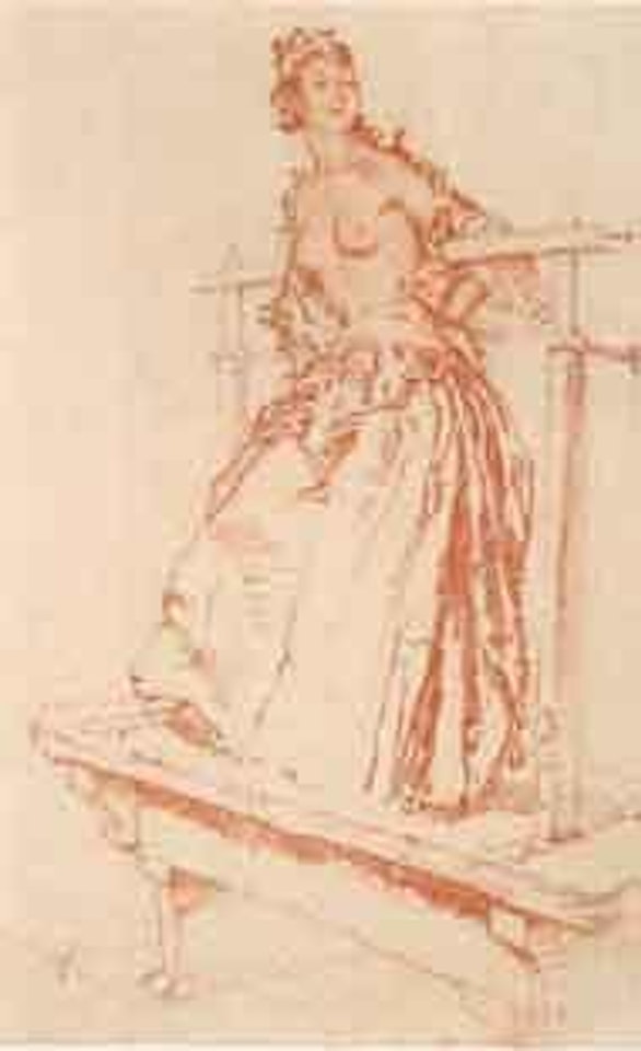 Gypsy girl in the stocks by William Russell Flint