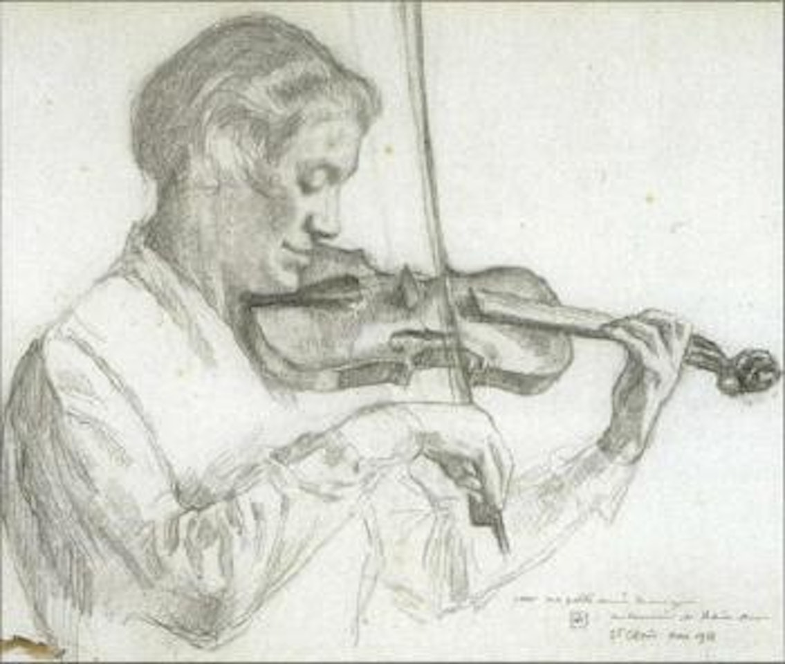 Violinist by Theo van Rysselberghe