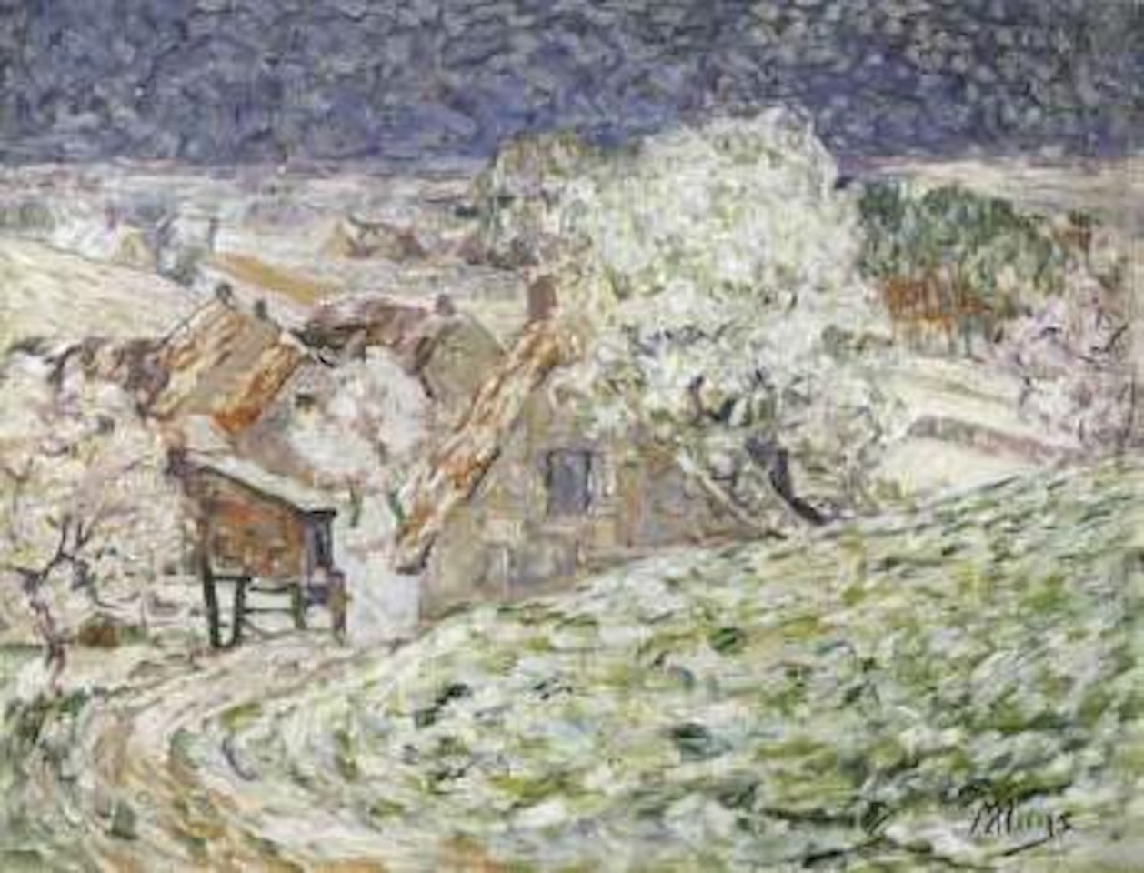 Snow in the spring by Modeste Huys