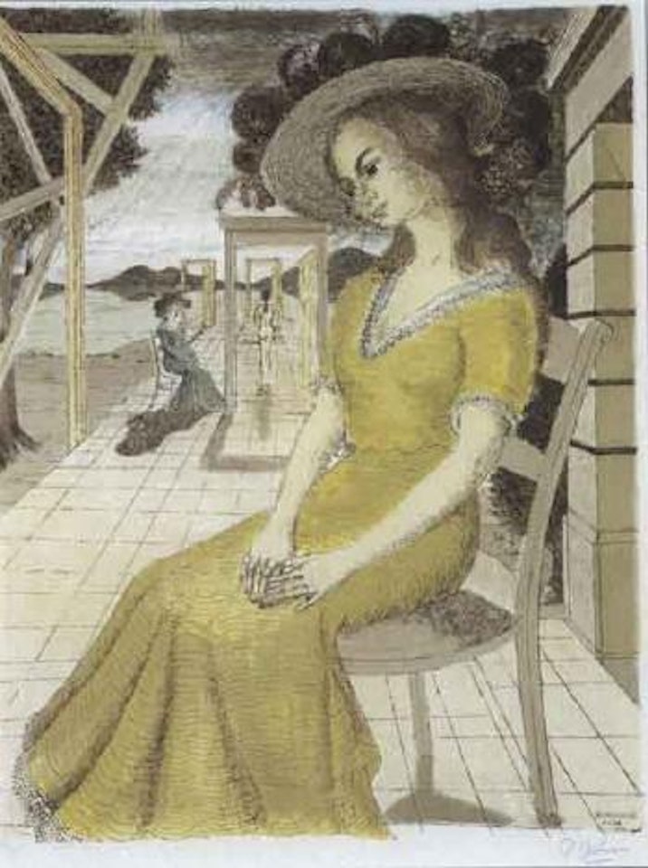 Anne Songeuse by Paul Delvaux