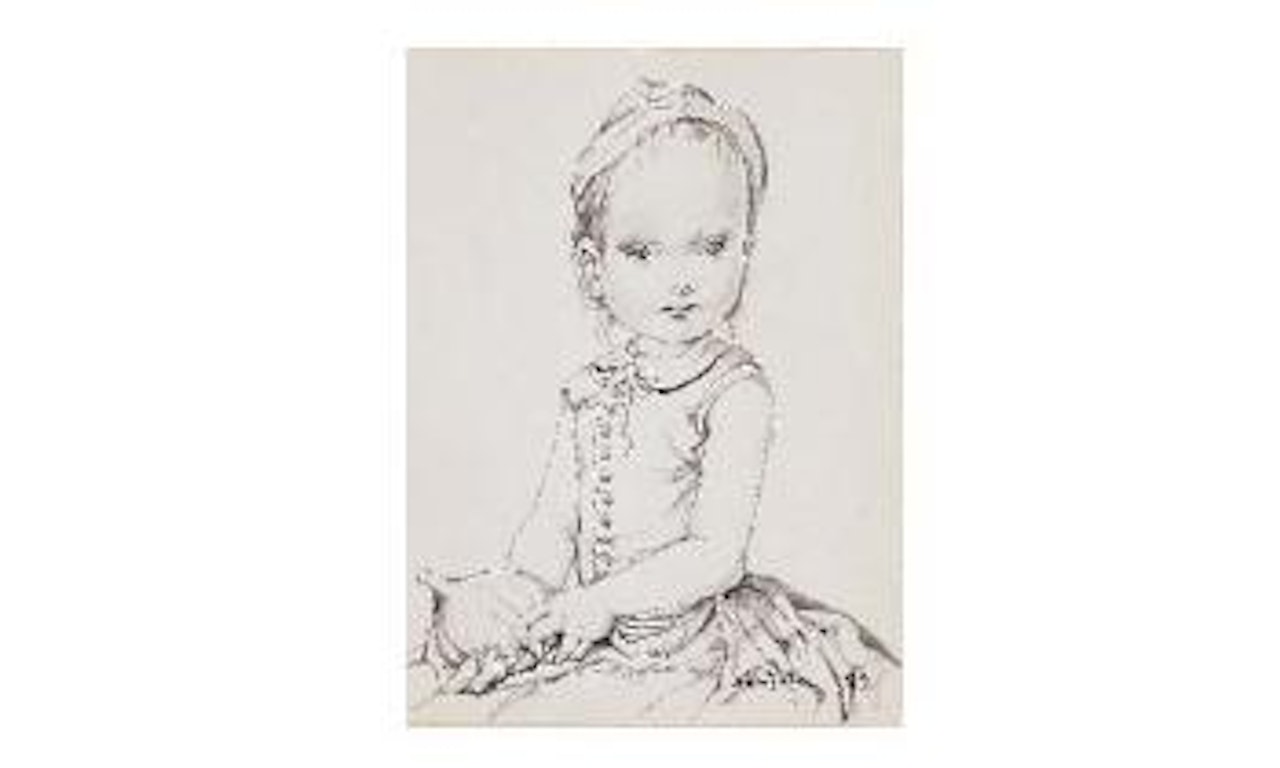Portrait de fillette by Leonard Tsuguharu Foujita