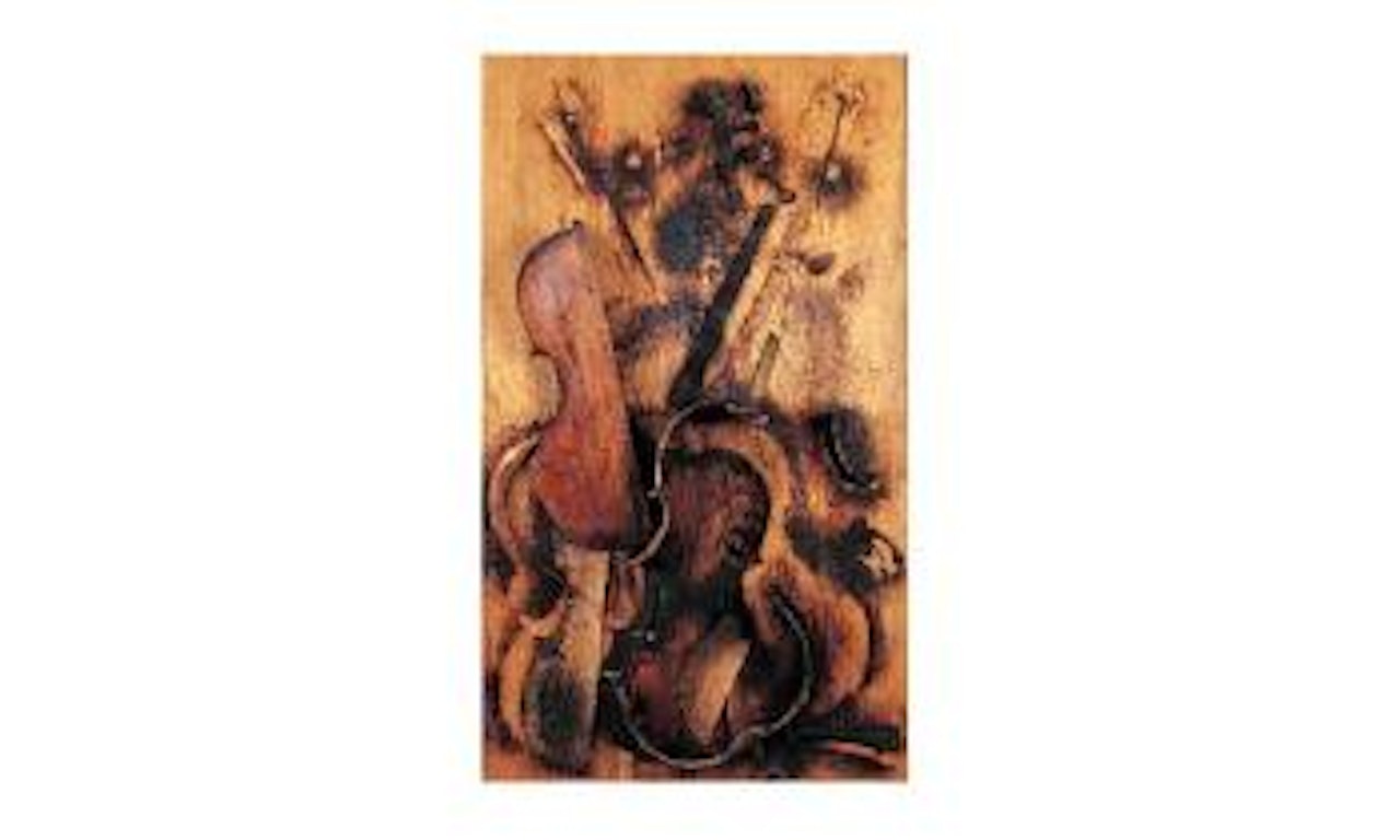 Colere de violoncelle calcine by Arman