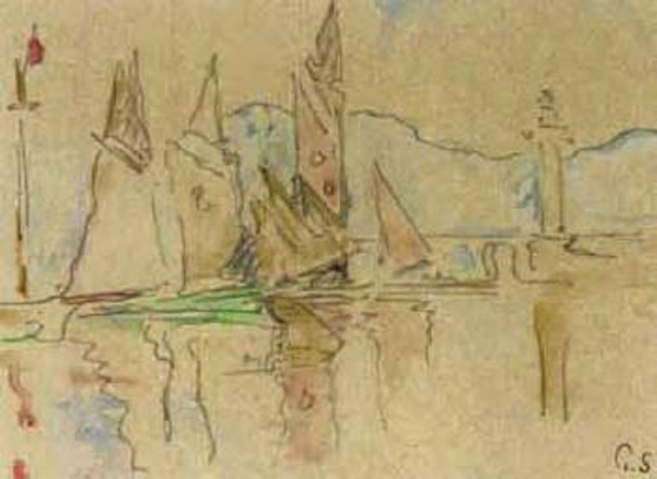 Voiliers a port by Paul Signac