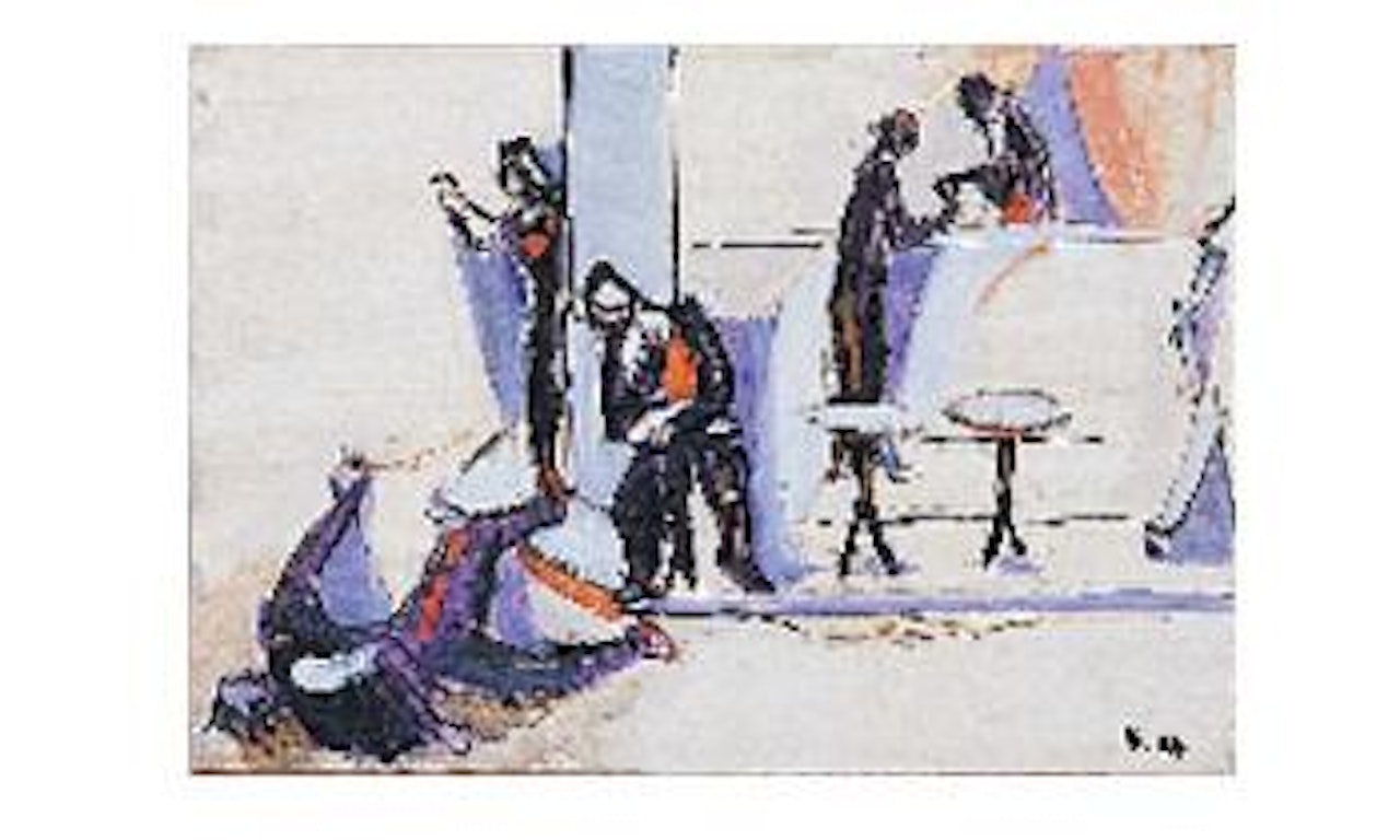 La chute au cafe by Jean Hélion