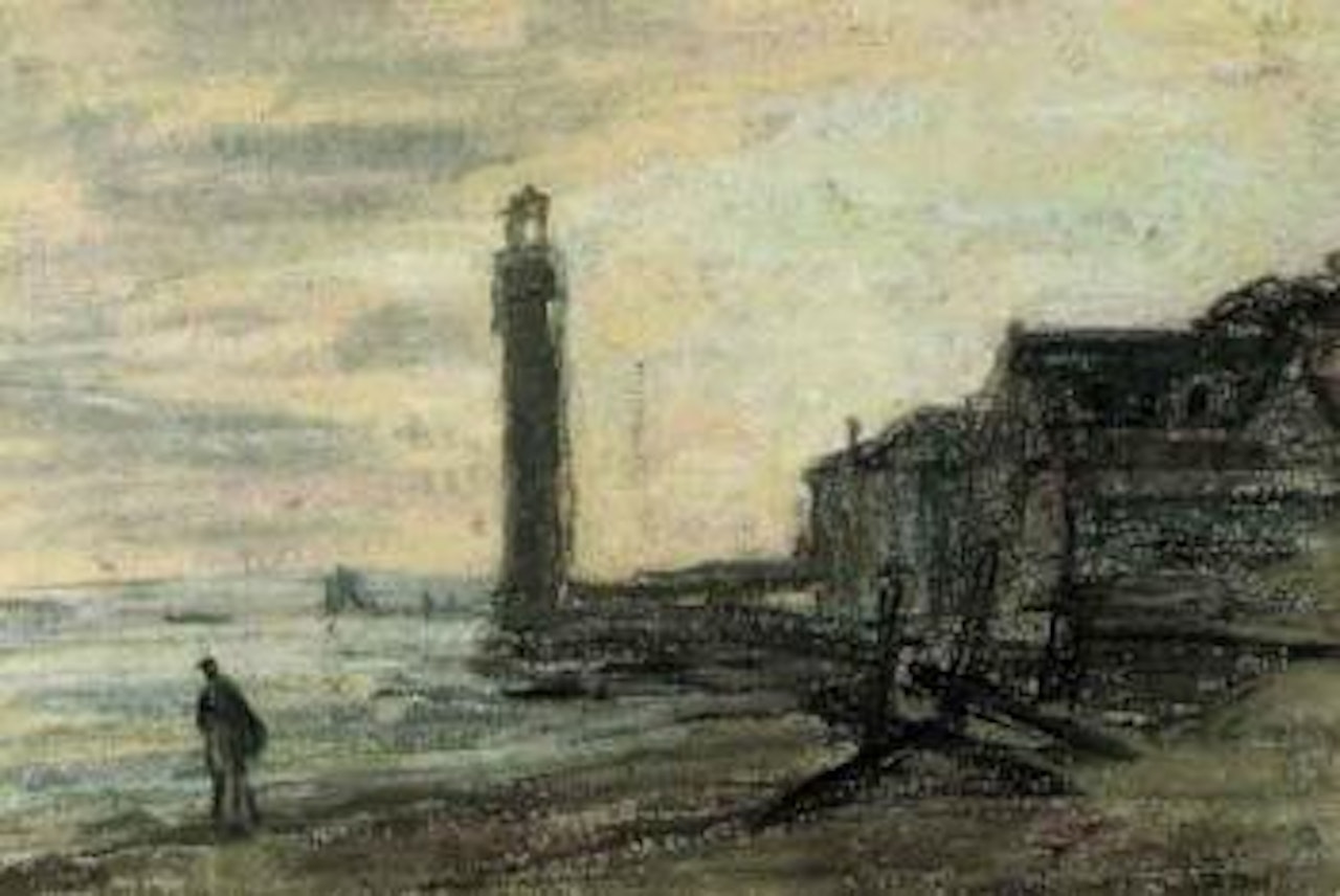 Phare environs d'Honfleur by Eugène Boudin