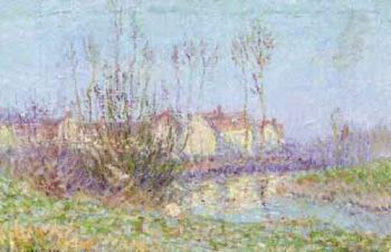 Maisons au bord de la riviere by Gustave Loiseau