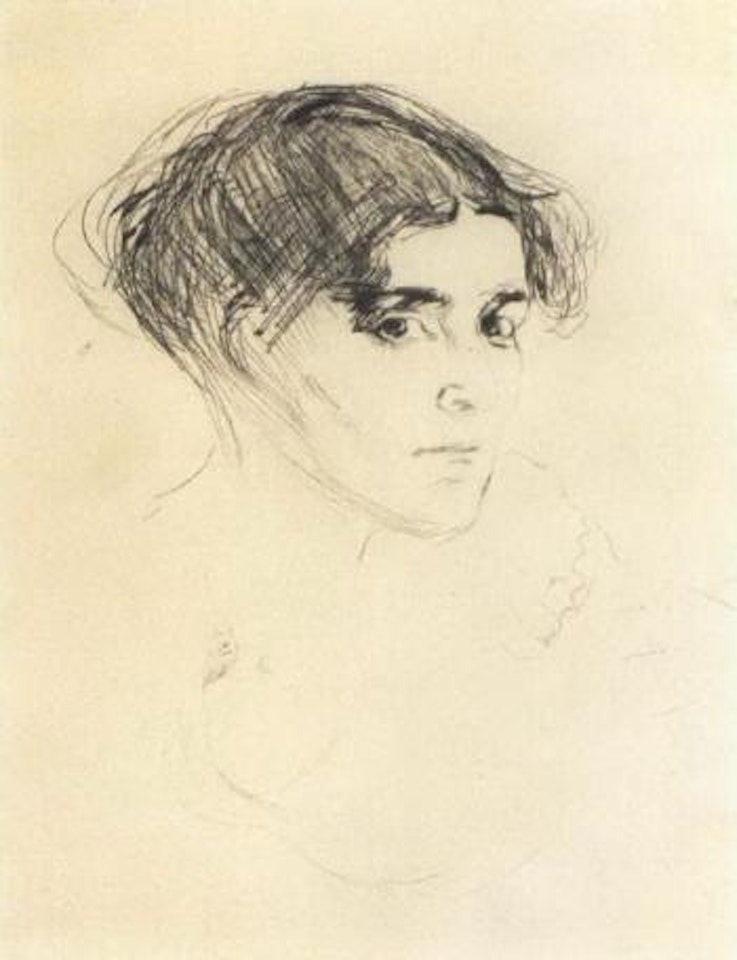 Head of woman by Edvard Munch