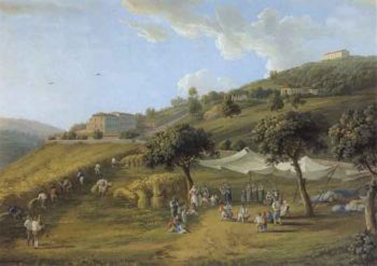 Harvest at San Leucio by Jacob Philipp Hackert
