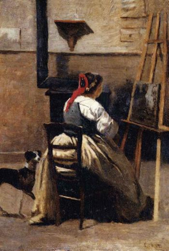 L'atelier de Corot by Jean Baptiste Camille Corot