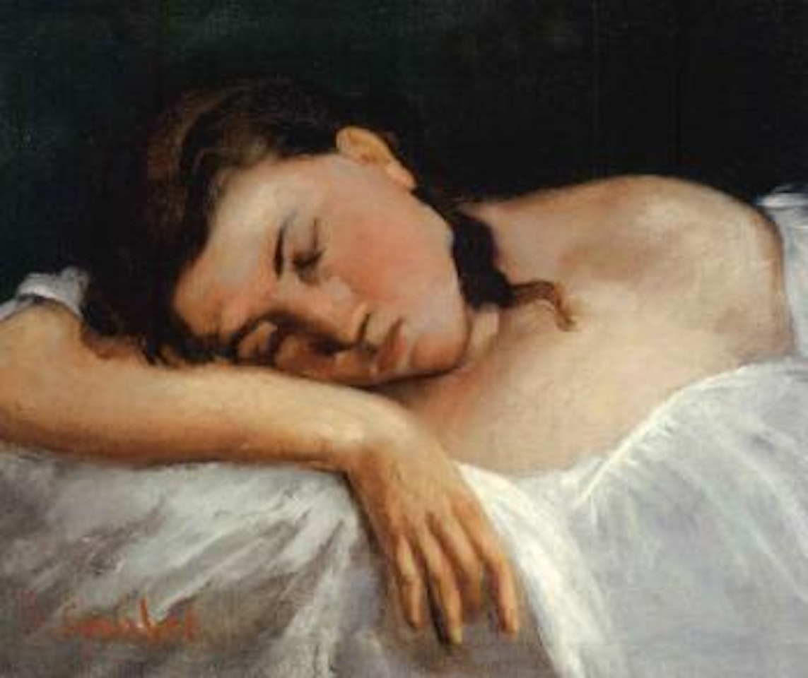 Jeune fille dormant by Gustave Courbet