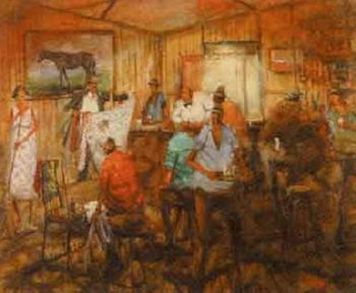 Commercial traveller, Darkie Dywer Kogan Creek Hotel, South West Queensland by Hugh Sawrey