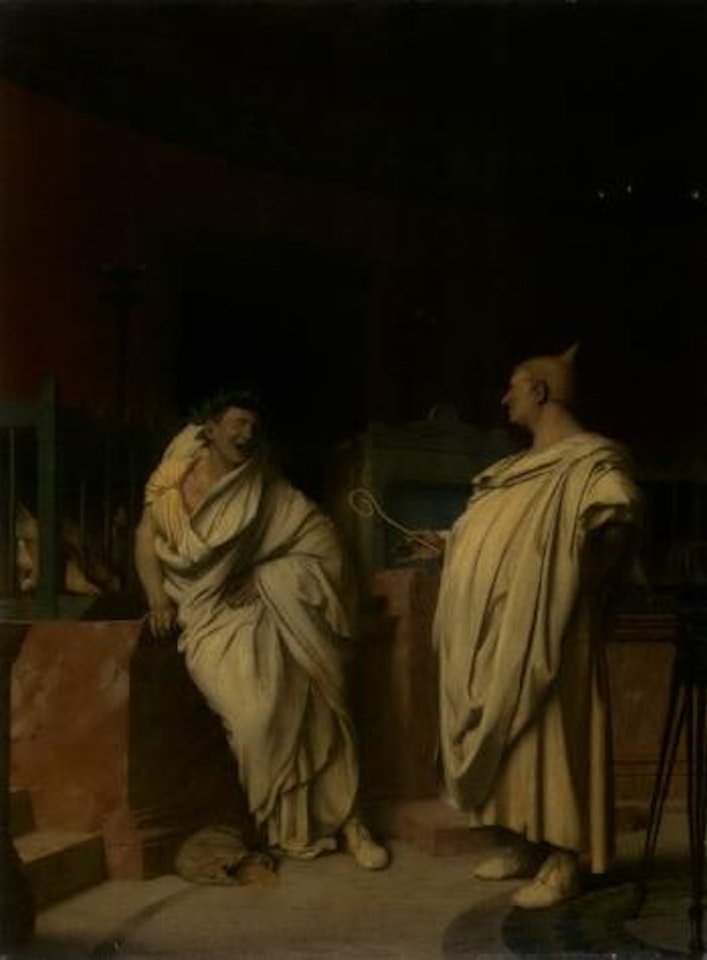 Les deux augures by Jean Léon Gérome