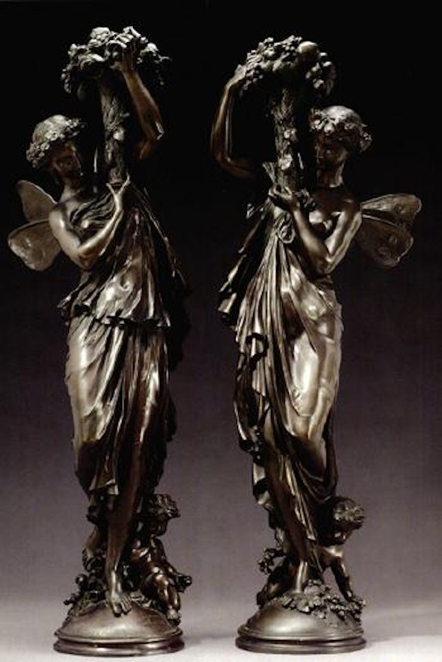 Winged maidens allegorical of summer and autumn by Mathurin Moreau