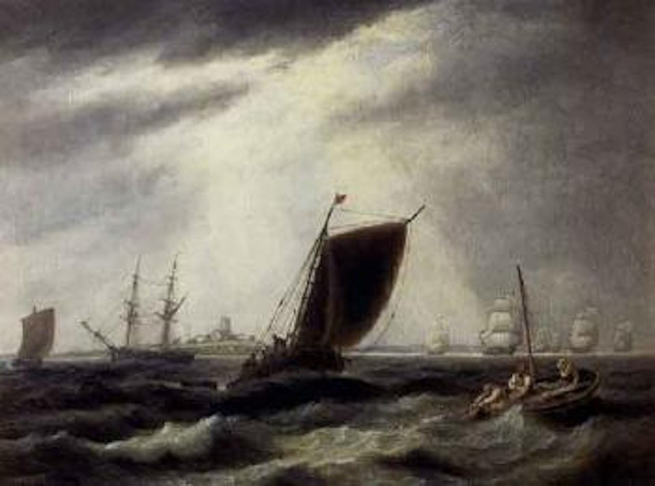 Hauling in the nets by Thomas Luny