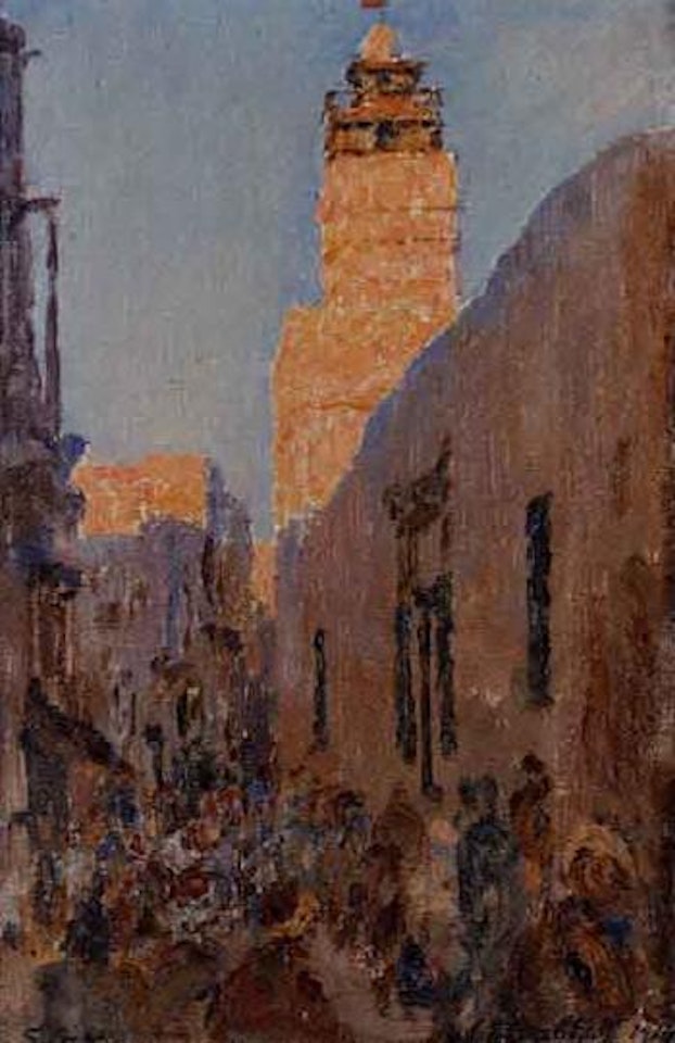 Rue animee a Sfax by Alexandre Roubtzoff