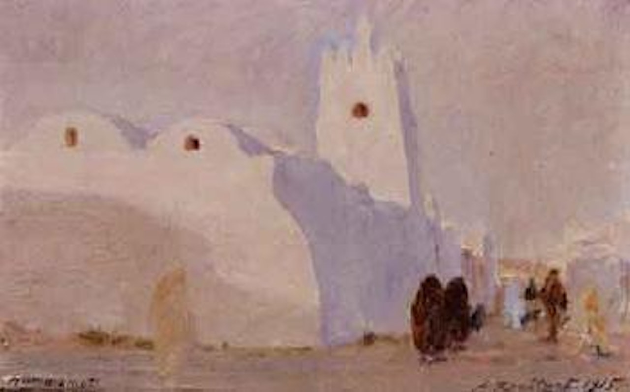 Devant la mosquee by Alexandre Roubtzoff