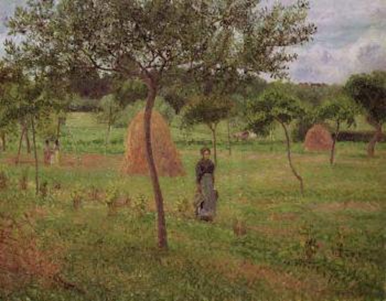 Meules de foin dans le pre, Eragny by Camille Pissarro