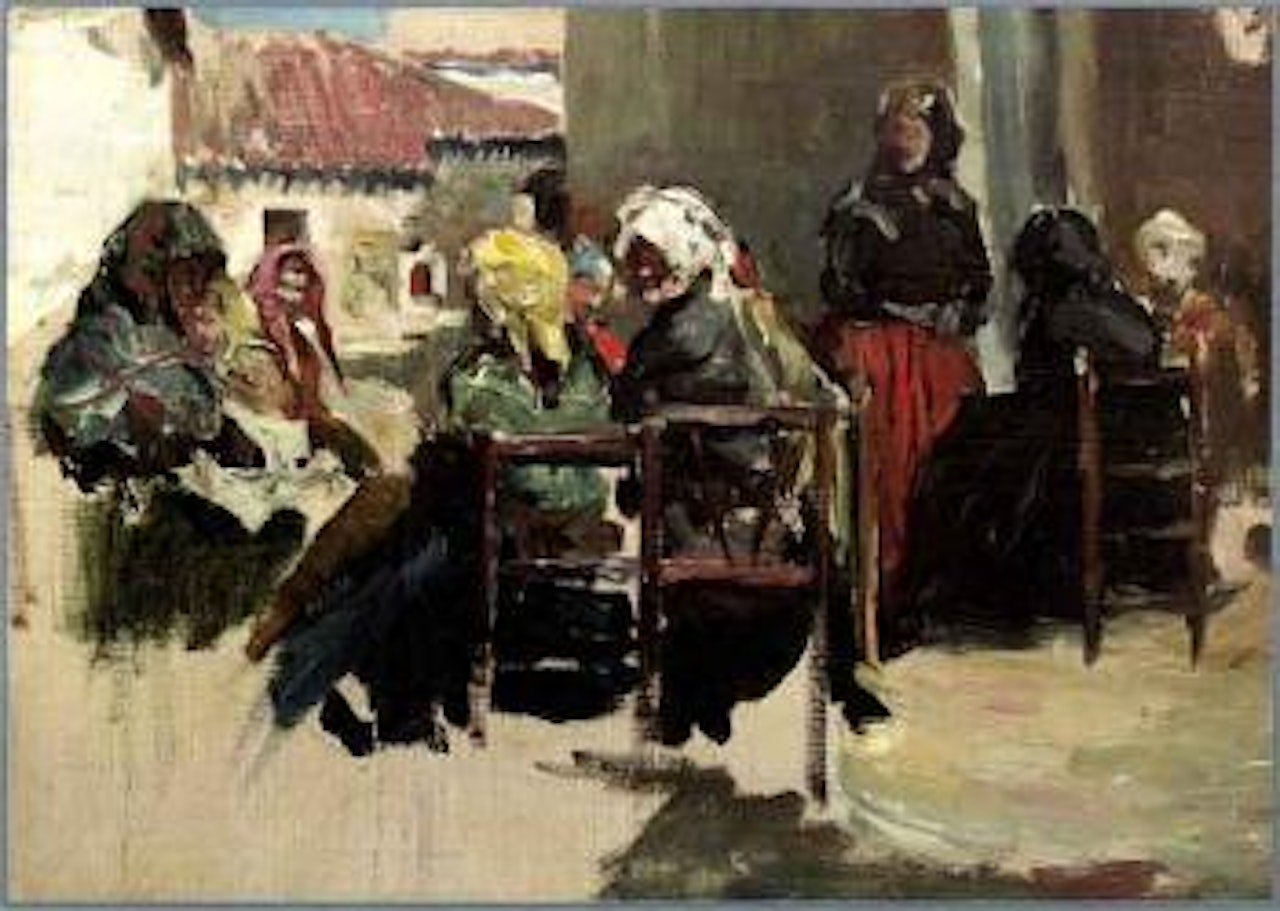 Women meeting by Joaquin Sorolla Y Bastida
