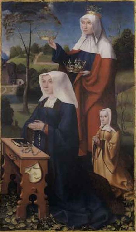 Saint Isabelle of Hungary and Santiago de Compostela by Master of Frankfurt