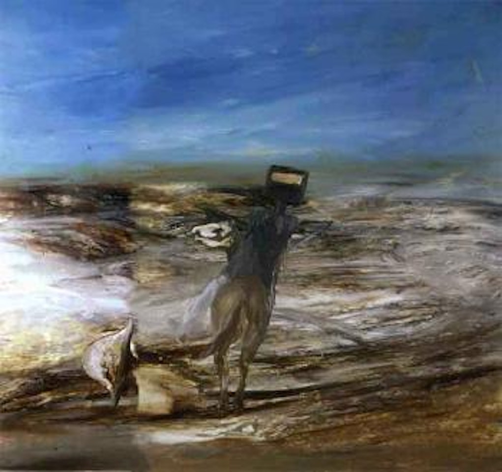 Ned Kelly and policeman by Sidney Nolan
