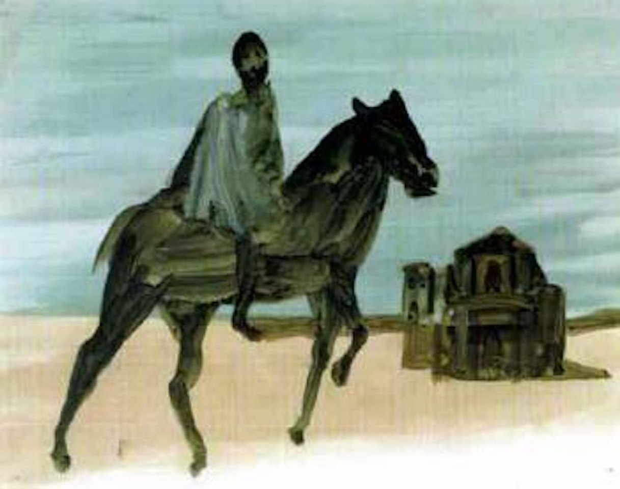 Man on horseback by Sidney Nolan