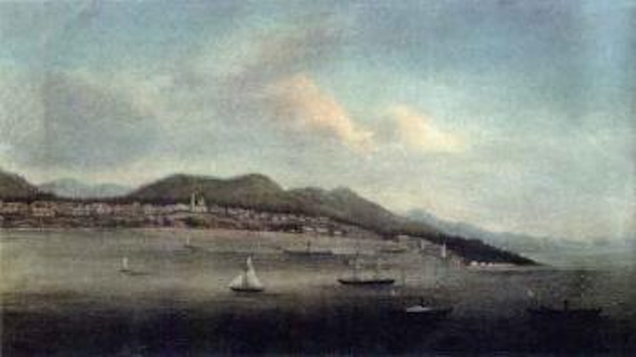 Landscape with sea by Russian School
