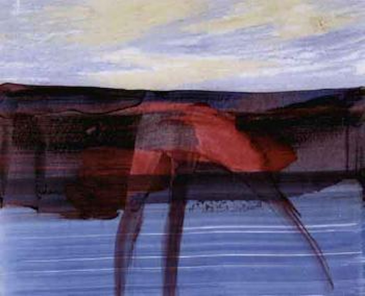 Blue sea, red cliffs, Gallipoli by Sidney Nolan