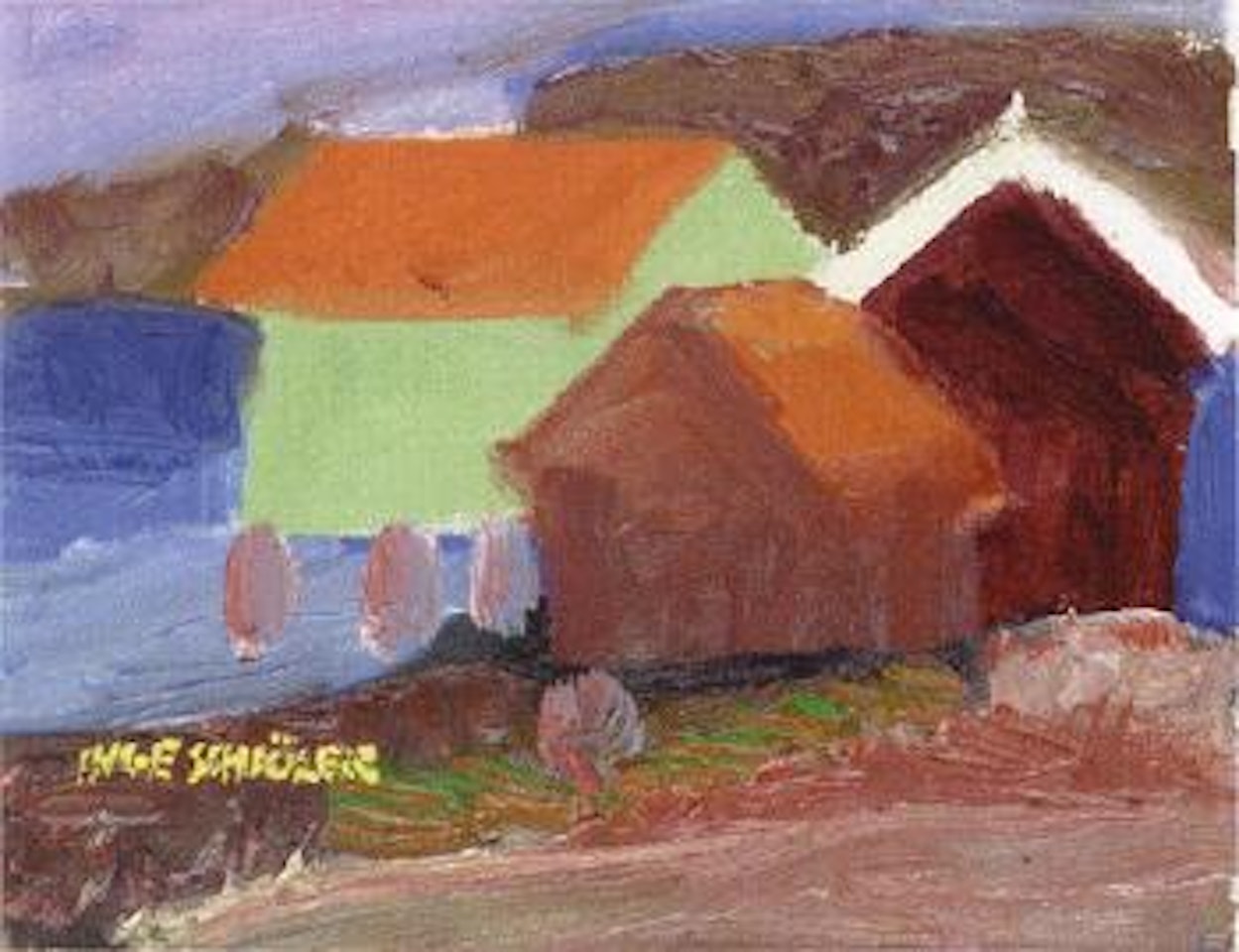 Beach huts by Inge Schiöler