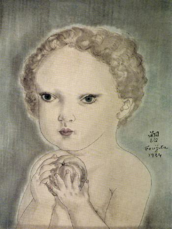 Boy with pomegranate by Leonard Tsuguharu Foujita
