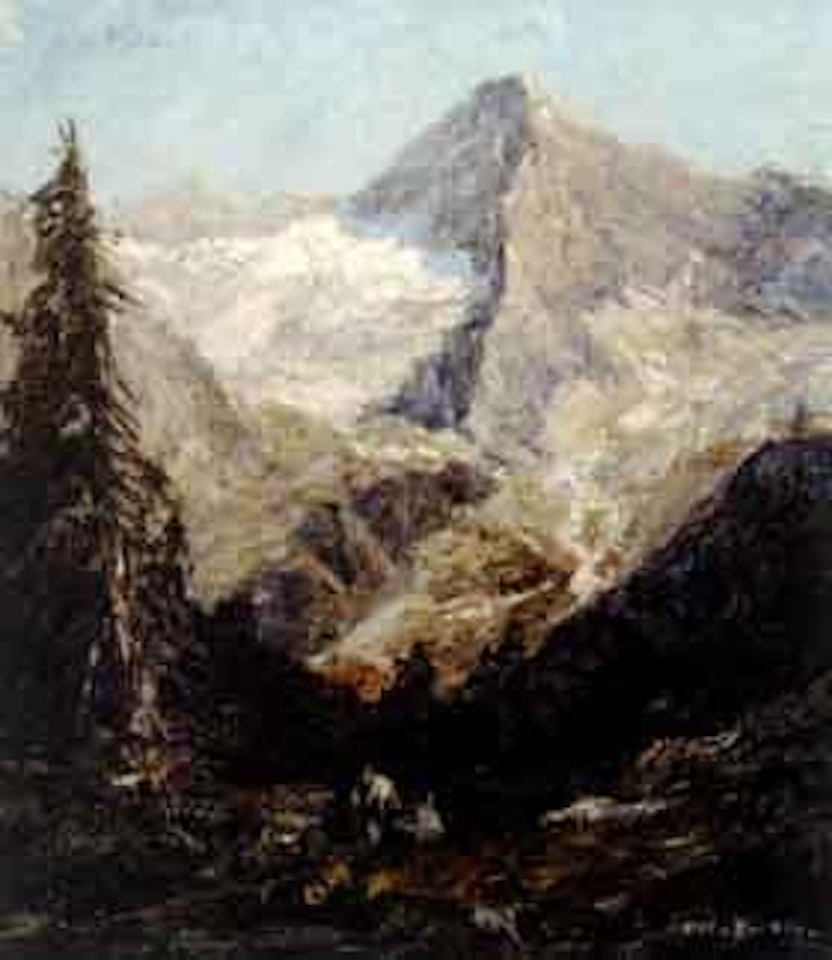 View from Grossglockner road of Sonnenwelleck by Otto Pippel