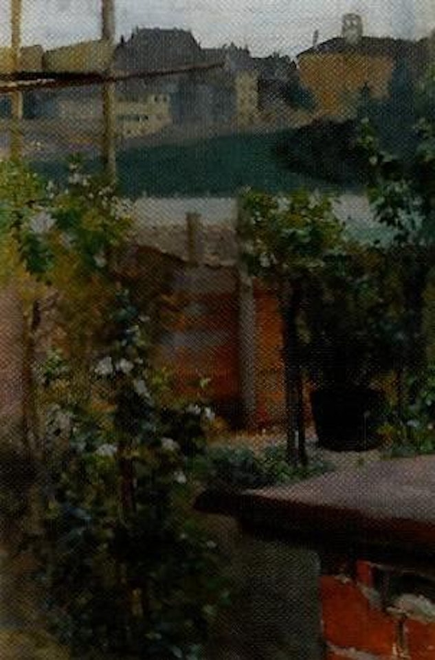 Weaving room by Albert Anker