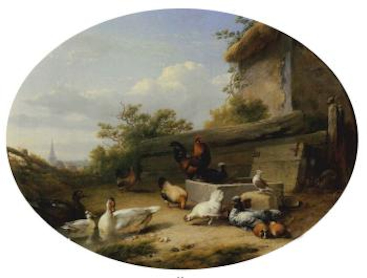 Farmyard friends by Eugène Joseph Verboeckhoven