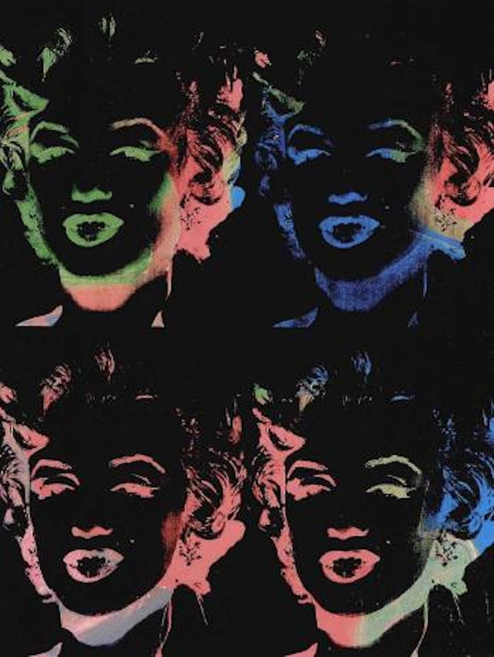 Four reversal Marilyns by Andy Warhol